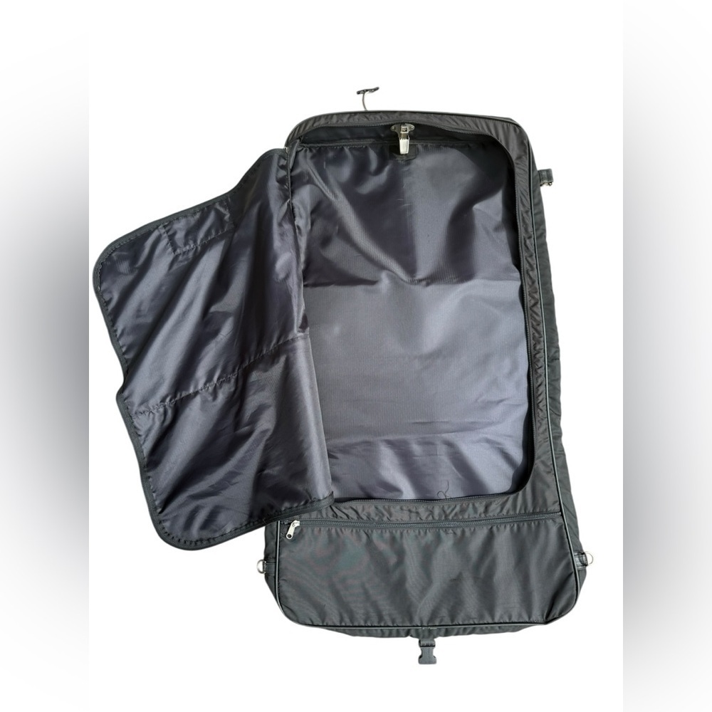 Vintage 1992 Coach Black Leather/ Canvas Garment Bag 5492 USA Made Travel Bag - Picture 3 of 16